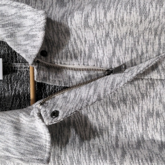 CAbi Women's Neo Jacket Space Dye Grays White Size Medium EUC Full Zip Soft - Picture 6 of 10